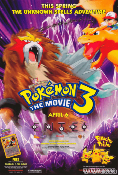 Pokemon Movie 3: Đế Vương Của Tháp Pha Lê Entei